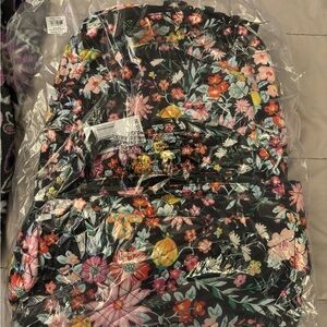 Vera Bradley Floral Backpack - Black and Multicolor
